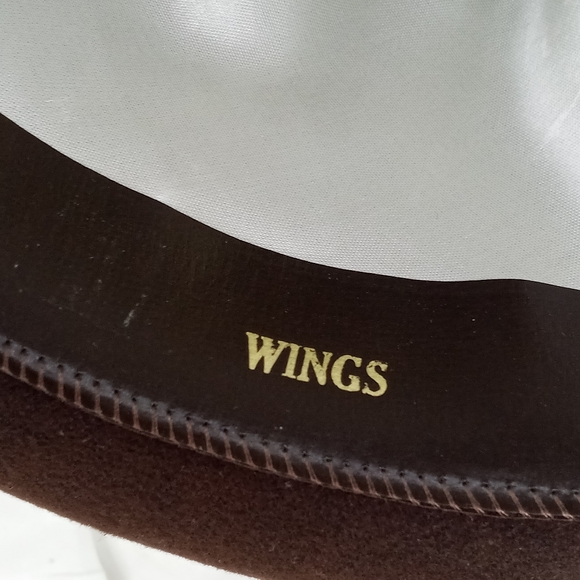 Vintage Wool Fedora Hat Feather Wings Headwear President - Picture 4 of 11